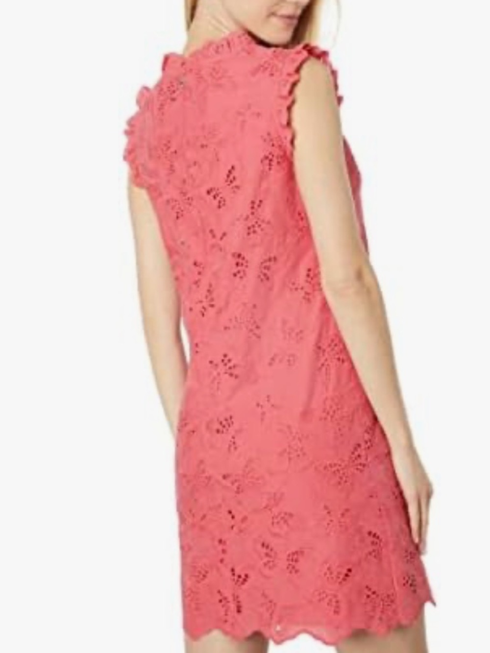 Kate Spade Mainline Watermelon Butterfly Eyelet Shift Dress - Picture 14 of 16